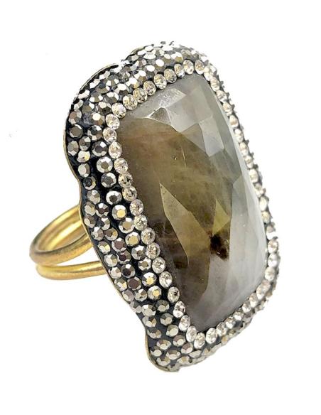 ANILLOS DE BISUTERIA FINA EN BRONCE Y PIEDRA NATURAL