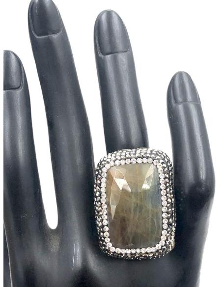 ANILLOS DE BISUTERIA FINA EN BRONCE Y PIEDRA NATURAL