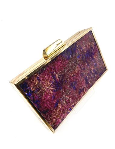 BOLSO DE FIESTA EN CAREY  MORADOS BODAS Y EVENTOS MADRID