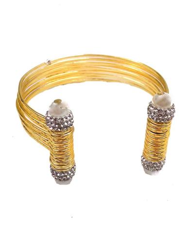 PULSERA DE MUJER DORADAS CON DISEÑO ELEGANTE CON PERLAS