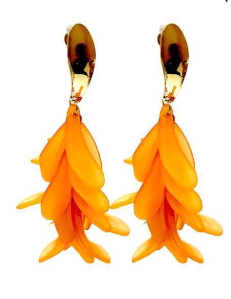 PENDIENTES MUJER NARANJAS Y LARGOS PARA EL VERANO