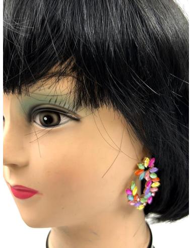 PENDIENTES MULTICOLOR CON DISEÑO ACTUAL PARA BODAS Y COMUNION