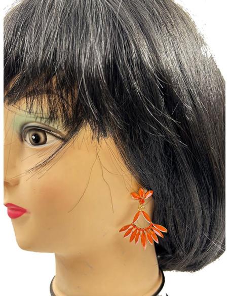 BONITOS PENDIENTES DE FIESTA NARANJAS PARA LOOK DE NOCHE Y BODA