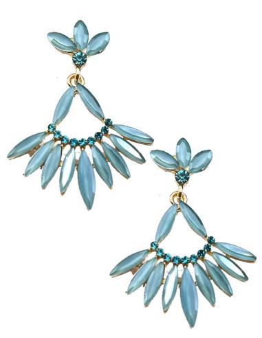 BONITOS PENDIENTES DE FIESTA AZULES TONO TURQUESA CLARO