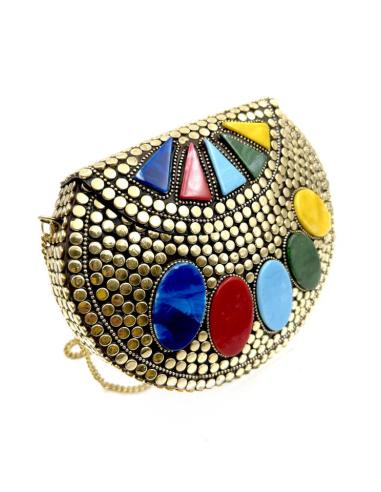 BOLSOS IBIZA DORADOS Y MULTICOLOR PARA BODAS Y EVENTOS