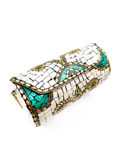 BOLSOS IBIZA DE MOSAICO EN BLANCO PARA BODAS DE VERANO