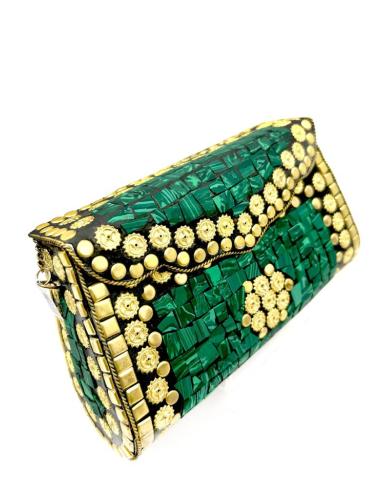 BOLSOS IBIZA VERDES Y DORADOS CON LOS QUE ESTARAS FABULOSA EN BODAS