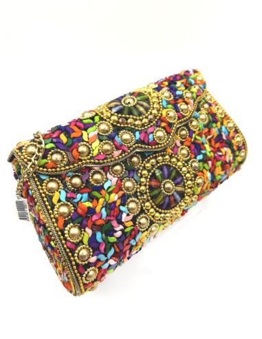 BOLSOS IBIZA MULTICOLOR DE LATON ES PRECIOSISIMO PARA BODAS