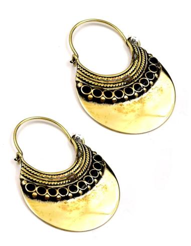 AROS DORADOS DE MUJER PENDIENTES DE AIRE FLAMENCO Y DETALLE COLOR