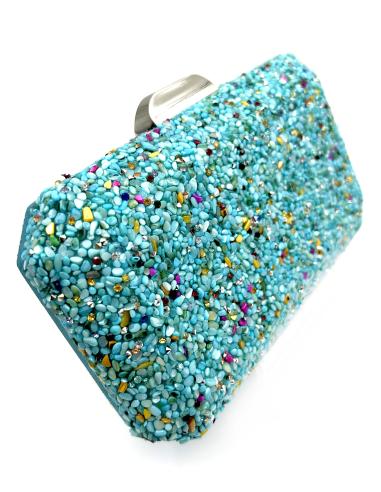 BOLSOS DE FIESTA VERDES DE INVITADA PARA BODAS CON PEDRERIA