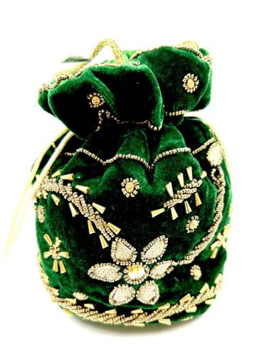 BOLSOS DE FIESTA VERDES BONITA BOMBONERA LIMOSNERA PARA BODAS