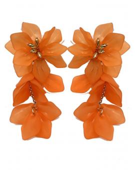 PENDIENTES LARGOS DE VERANO CON FLORES VISTOSAS PARA DIA Y NOCHE 2