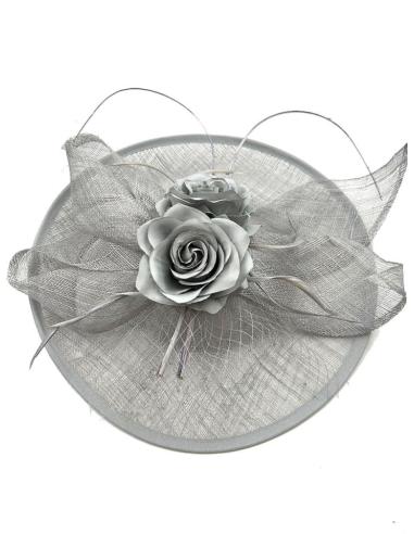 TOCADOS GRISES PARA MADRINAS E INVITADAS DE BODAS Y EVENTOS