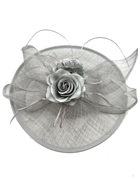 TOCADOS GRISES PARA MADRINAS E INVITADAS DE BODAS Y EVENTOS