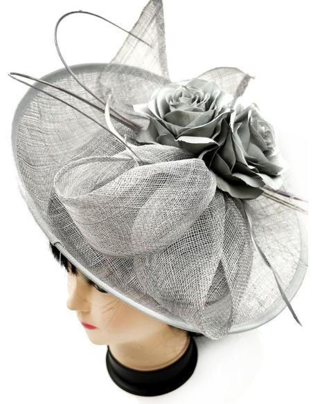 TOCADOS GRISES PARA MADRINAS E INVITADAS DE BODAS Y EVENTOS