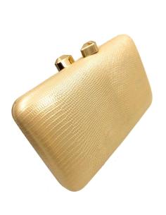 BOLSOS DE FIESTA DORADO CLARO EFECTO PIEL