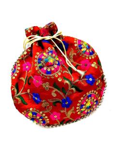 BOLSOS MUJER DE FIESTA ROJOS BOMBONERA CON PRECIOSA DECORACION