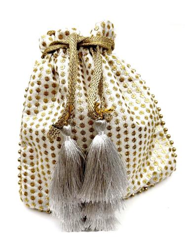 BOLSOS MUJER DE FIESTA BLANCOS Y DORADOS ESTILO SAQUITO LIMOSNERA