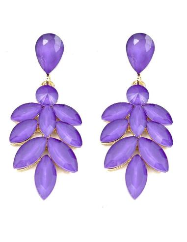 PENDIENTES MUJER MORADOS PARA BAUTIZO COMUNION Y BODAS