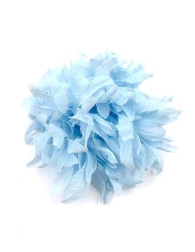 FLORES AZULES CELESTE MODA PARA MUJER CON BROCHE PARA TELA O PELO