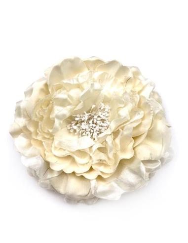 FLORES BLANCAS DE MODA PARA MUJER CON BROCHE PARA TELA O PELO