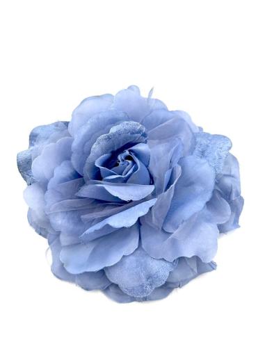 FLORES MUJER AZULES CLARO GRANDES CON BROCHE PELO O ROPA