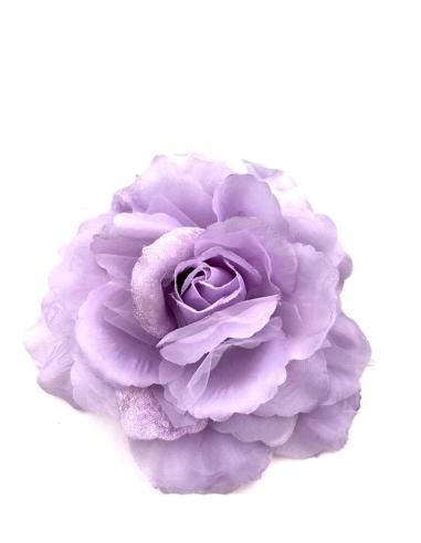 FLORES MUJER LILAS GRANDES CON BROCHE PELO O ROPA