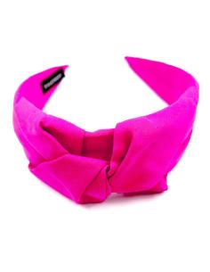 DIADEMAS FUCSIAS ANCHAS DE MUJER CON DISEÑO DE NUDO EN TELA