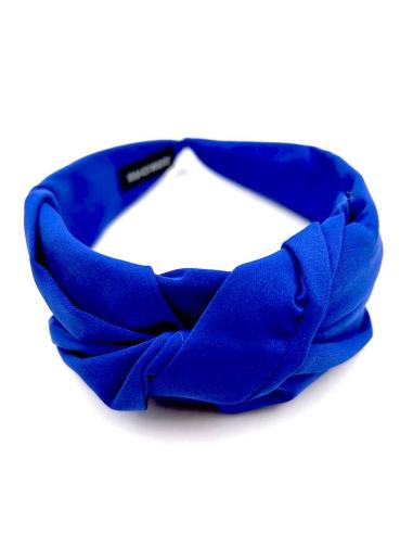 DIADEMAS AZULONAS ANCHAS DE MUJER CON DISEÑO DE NUDO EN TELA