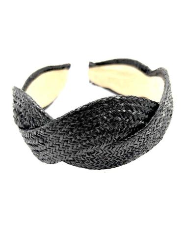 DIADEMAS NEGRAS DE RAFIA IDEAL BODA COMUNION Y BAUTIZO