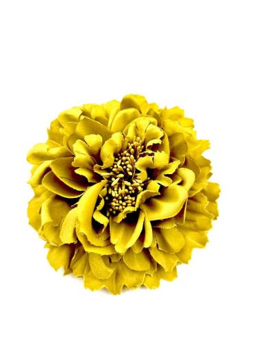 FLORES MUJER MOSTAZAS PARA LLEVAR COMO BROCHE O EN EL PELO