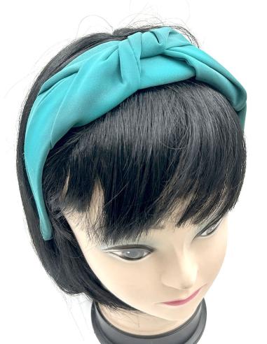 DIADEMAS VERDES ANCHAS DE MUJER CON DISEÑO DE NUDO EN TELA