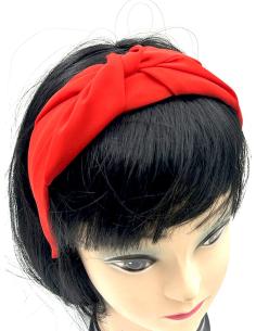 DIADEMAS ROJAS ANCHAS DE MUJER CON DISEÑO DE NUDO EN TELA 2