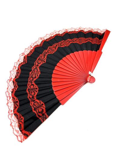 ABANICOS ROJOS ORIGINALES CON ENCAJE
