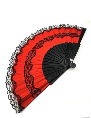 ABANICOS NEGROS ORIGINALES CON ENCAJE