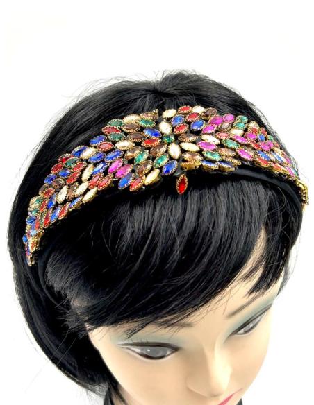 DIADEMAS MULTICOLOR PARA BODAS Y EVENTOS CON PEDRERIA
