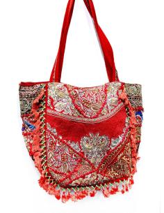 BOLSOS ROJOS DE TELAS VISTOSAS Y GRANDES IDEALES PARA EL VERANO