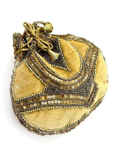 BOLSOS FIESTA ORIGINALES DORADOS Y MOSTAZAS ESTILO BOMBONERA