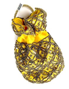 BOLSOS FIESTA ORIGINALES DORADOS CON AMARILLO DE BOMBONERAS