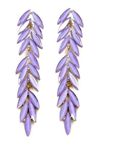 PENDIENTES LARGOS MORADOS PARA BODAS DE NOCHE ESPECIAL INVITADAS