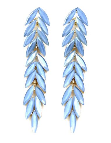 PENDIENTES LARGOS AZULES PARA BODAS DE NOCHE ESPECIAL INVITADAS