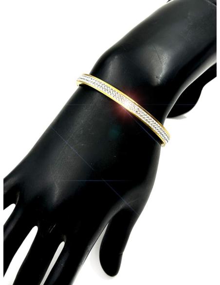 PULSERAS MUJER DORADAS CON ELEGANTE CRISTAL BRILLO