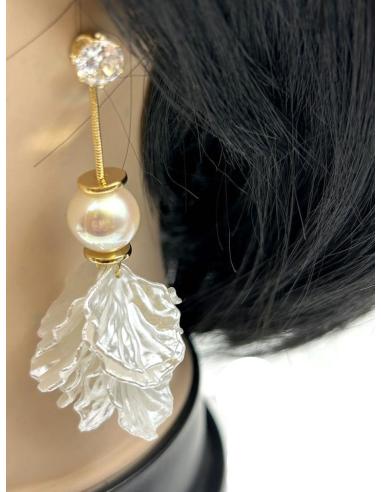 PENDIENTES INVITADAS DE BODA LARGOS CON HOJITAS ANACARADAS