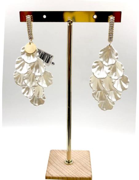PENDIENTES MUJER BLANCOS LOS MAS BONITOS PARA BODAS DE TARDE NOCHE