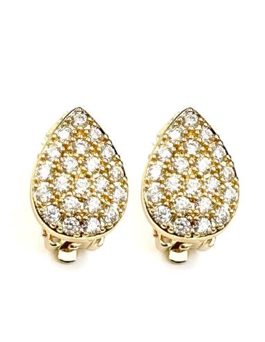 PENDIENTES MUJER CLIP ELEGANTES CON DETALLES EN CIRCON