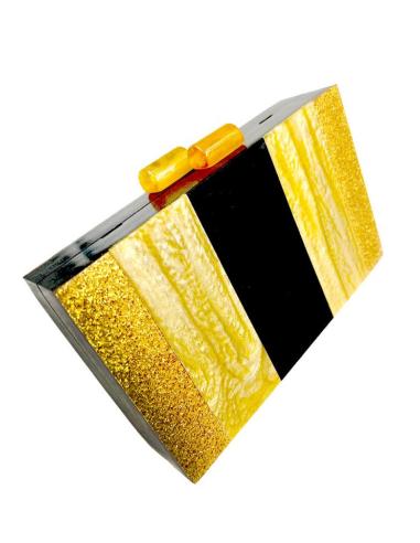 BOLSOS Y CLUTCHS DE COCTEL, ORIGIALES Y VERSATILES, BODAS, INVITADAS Y TARDES DE VERANO, NACAR DORADO Y NEGRO, ONLINE