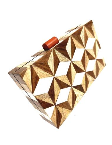 CLUTCHS ORIGINALES EN MADERA E INCRUSTACIONES DE NACAR BLANCO