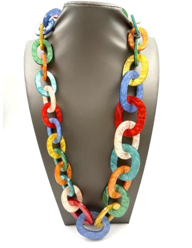 COLLARES MUJER DE ESLABONES GRANDES COLORIDOS PARA UN LOOK ESPECTACULAR