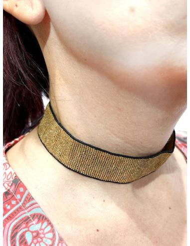COLLARES MUJER CHOKERS DORADOS Y NEGROS DE MIJUKI PARA DIA Y NOCHE