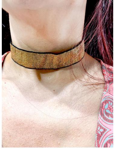 COLLARES MUJER CHOKERS DORADOS Y NEGROS DE MIJUKI PARA DIA Y NOCHE